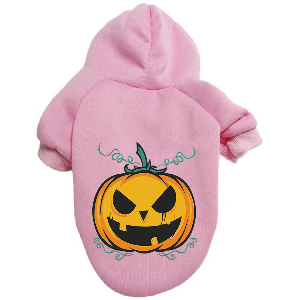 Halloween Pumpkin Dog Pattern Sweater Clothes: Polyester Dog Halloween Sweatshirt Pumpkin Pink / 2XL Accessories