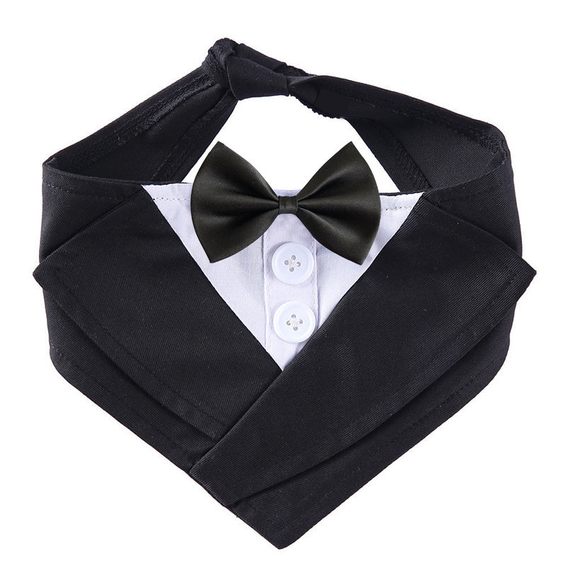 Dog Gentleman Bow Tie | Adjustable Polyester Dog Bow Tie Black / L bow