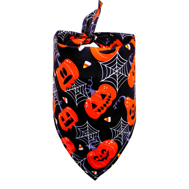 Halloween Dog Bandanas | Festive And Fun Spooky Dog Bandanas 4 Style / 40X28X28cm bow