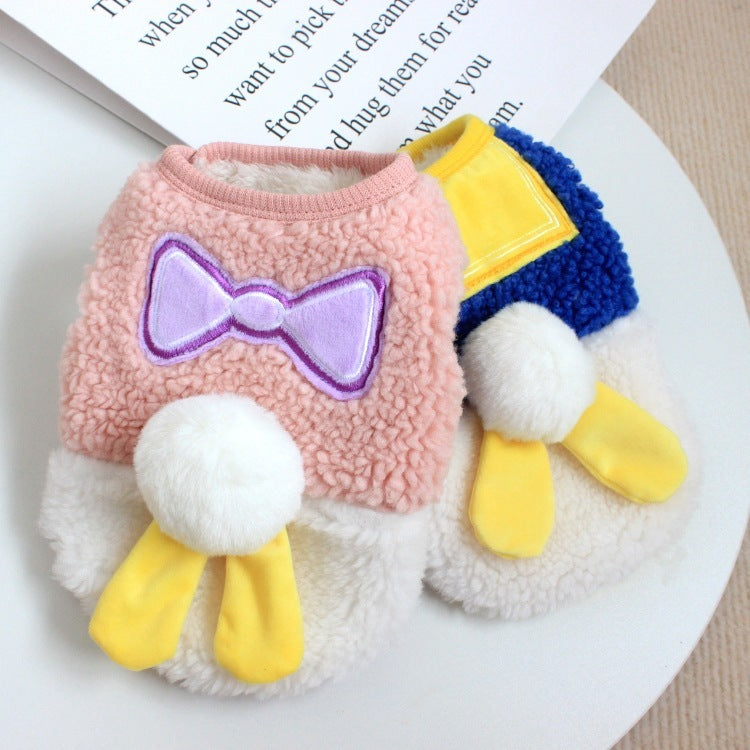 Double Layer Fleece Dog Vest | Contrasting Color Dog Coat coats