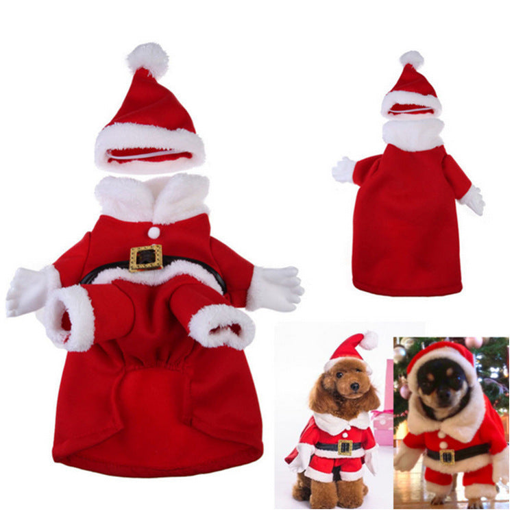 Three Dimensional Pet Dog Christmas Suit christmas
