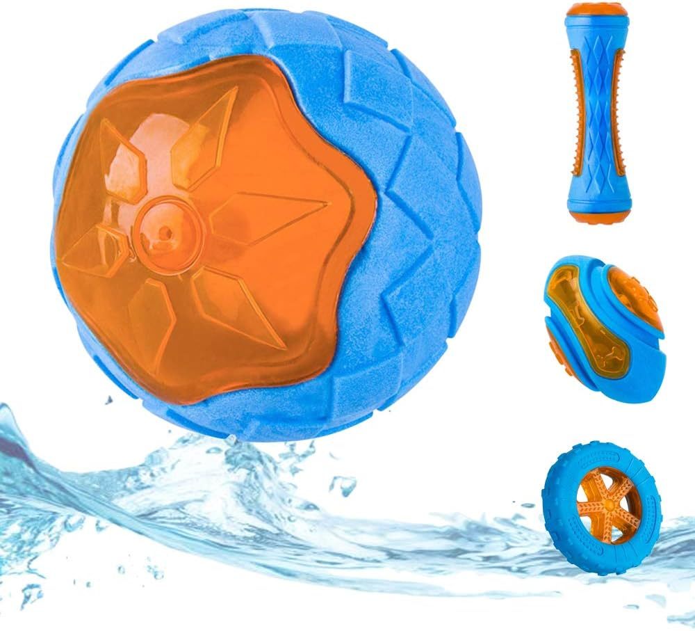 Durable Dog Squeaky Toys Set | Floating Dog Toys for Interactive Play And Fetch toys