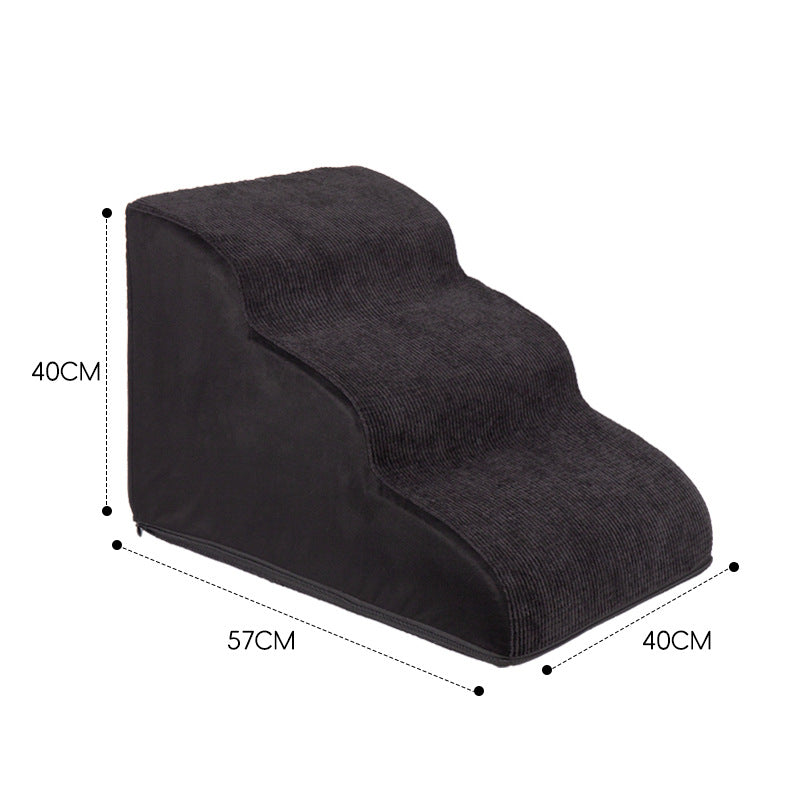 Household Wave Dog Stairs | 2 3 And 4 Step Slope Dog Ramp Export Big Three Layers Black home