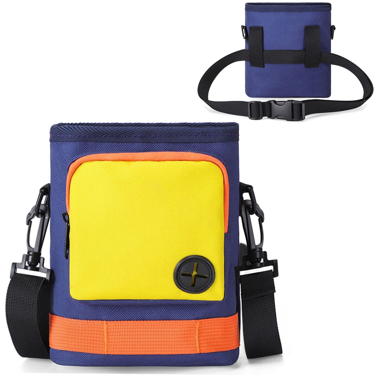 Oxford Cloth Dog Training Crossbody Bag | Portable Treat Pouch for Outdoor Travel - Dark Blue - travel