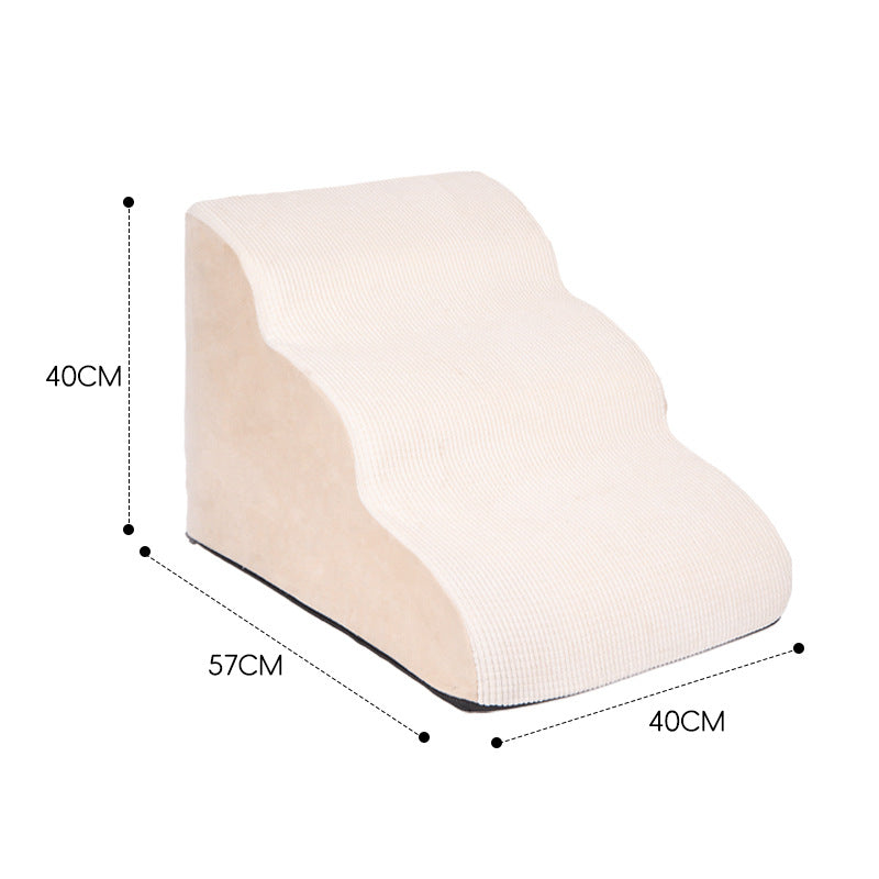 Household Wave Dog Stairs | 2 3 And 4 Step Slope Dog Ramp Export Beige Big Three Layers home