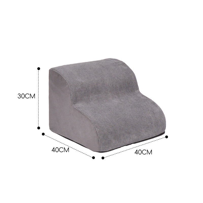 Household Wave Dog Stairs | 2 3 And 4 Step Slope Dog Ramp Export Gray Two Segments home