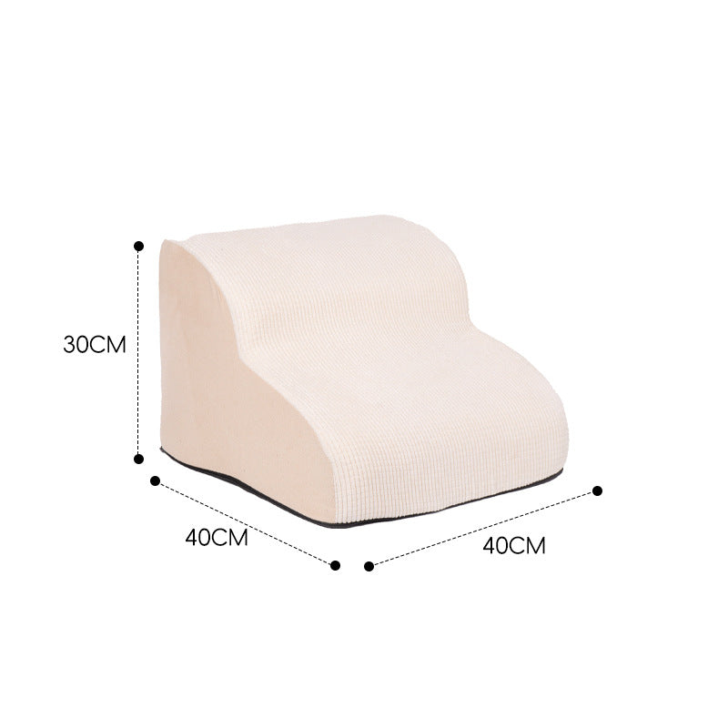 Household Wave Dog Stairs | 2 3 And 4 Step Slope Dog Ramp Export Beige Two Segments home