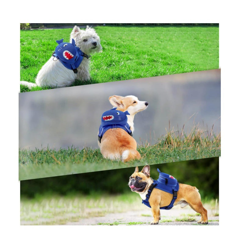 Cartoon Dog Travel Harness Backpack | Adjustable Leash & Small Dog Bag - travel