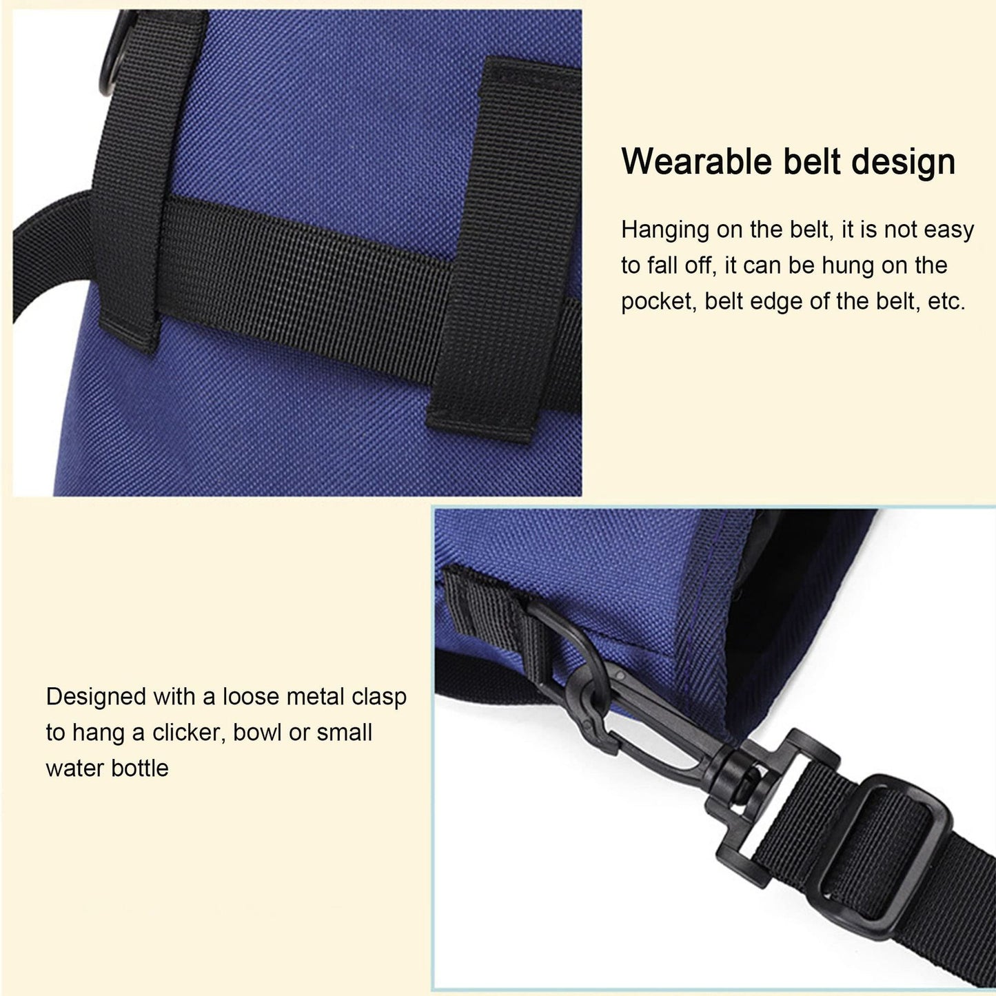 Oxford Cloth Dog Training Crossbody Bag | Portable Treat Pouch for Outdoor Travel - travel