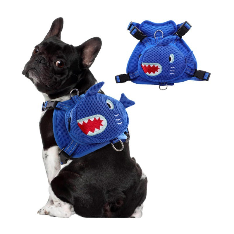 Cartoon Dog Travel Harness Backpack | Adjustable Leash & Small Dog Bag - travel