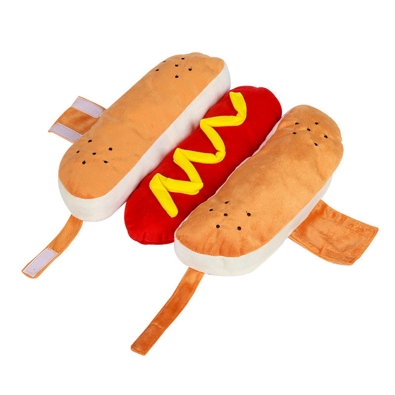 Funny Hot Dog Pet Costume | Halloween Outfit for Dogs Red / L costumes