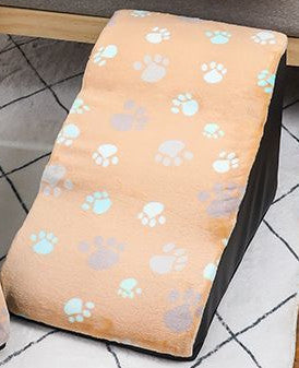 Removable And Washable 3 Step Dog Stairs | Non slip Dog Ladder Brown Paw Print / 58x31x28 Third Order home