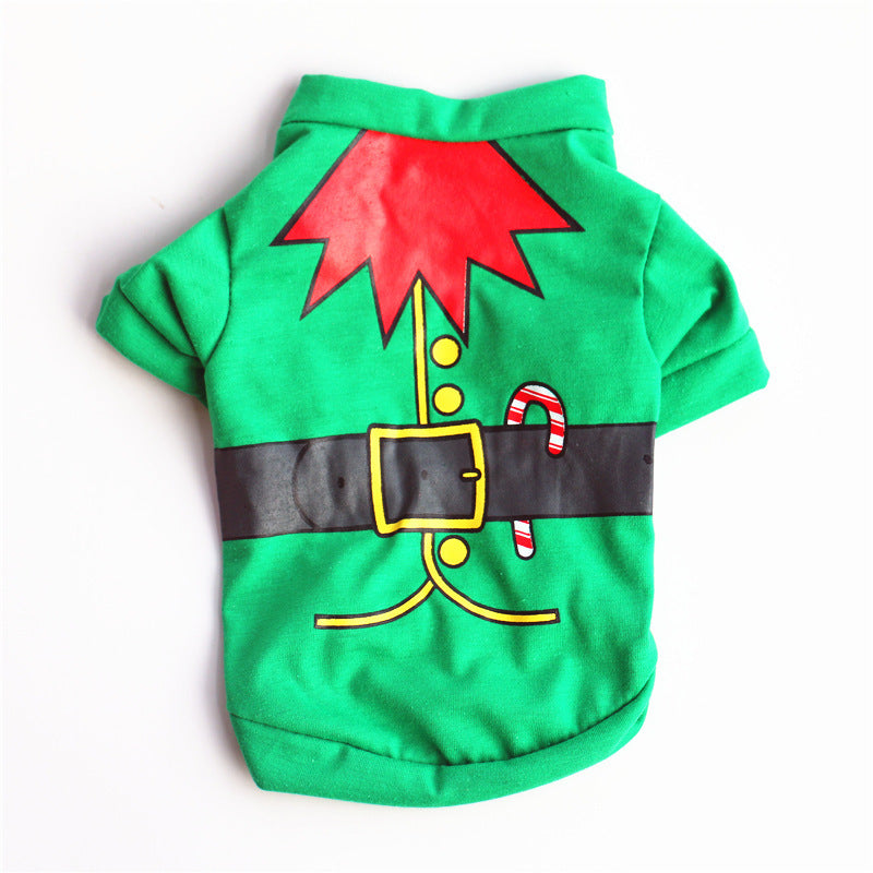 Stylish Christmas Dog Clothes & Apparel Festive Pet Dog Outfits Green Christmas Belt / L christmas