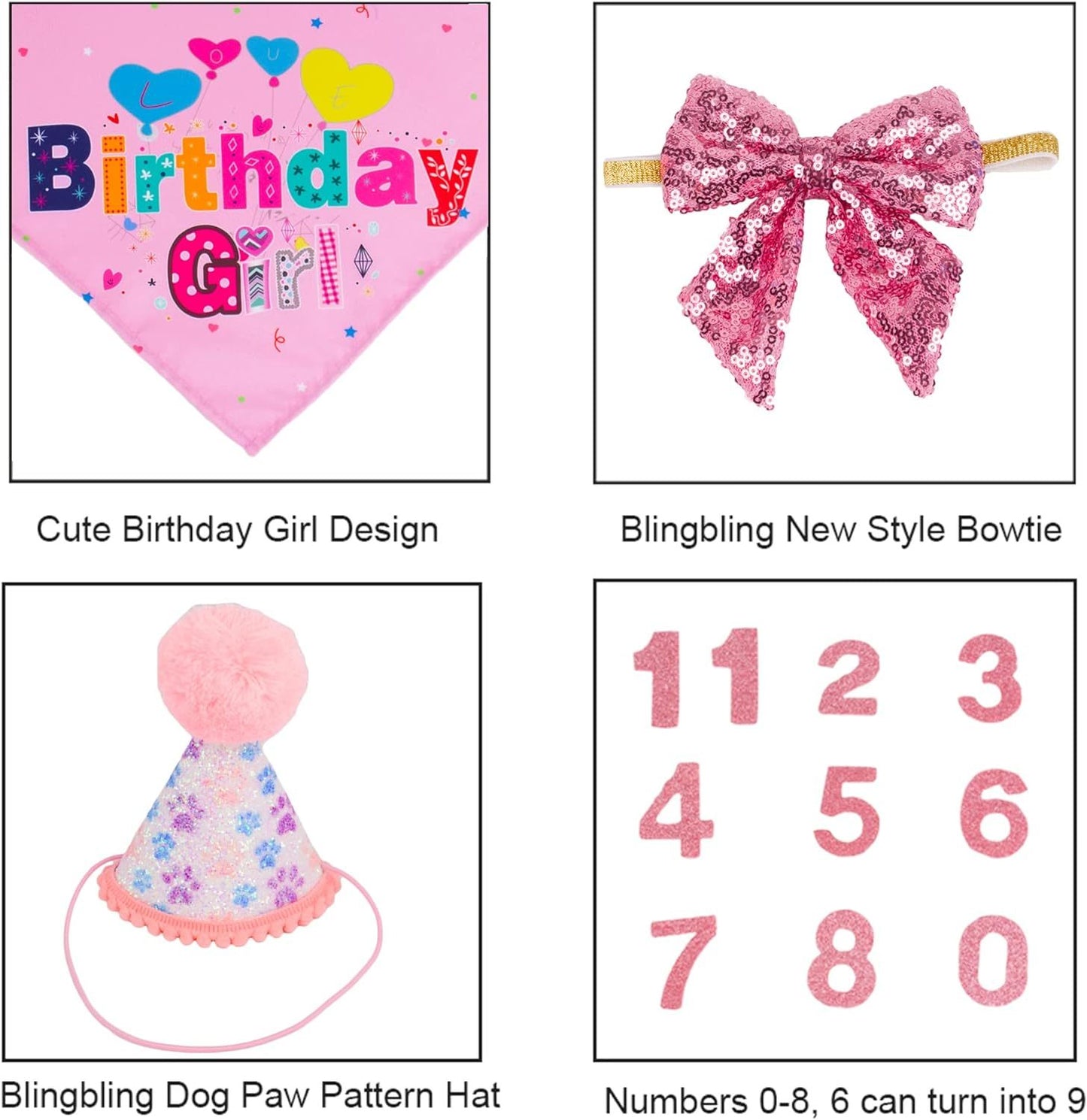 Deluxe Dog Birthday Party Set: Customizable Dog Hat Bandana And Bow Tie for Dog’s Birthdays birthday