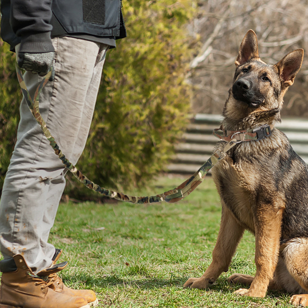 Adjustable Tactical Dog Collar And Leash Set | Designed for Walks and Dog Training - Coats & Dog Vests