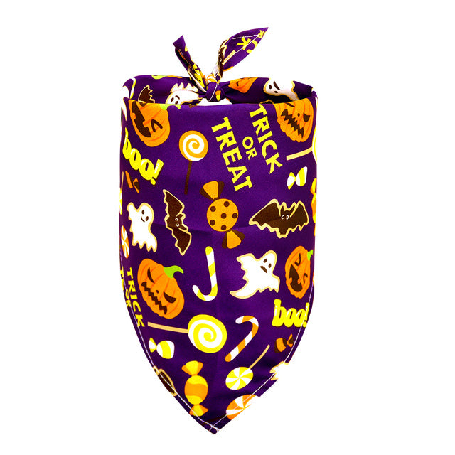 Halloween Dog Bandanas | Festive And Fun Spooky Dog Bandanas 2 Style / 40X28X28cm bow