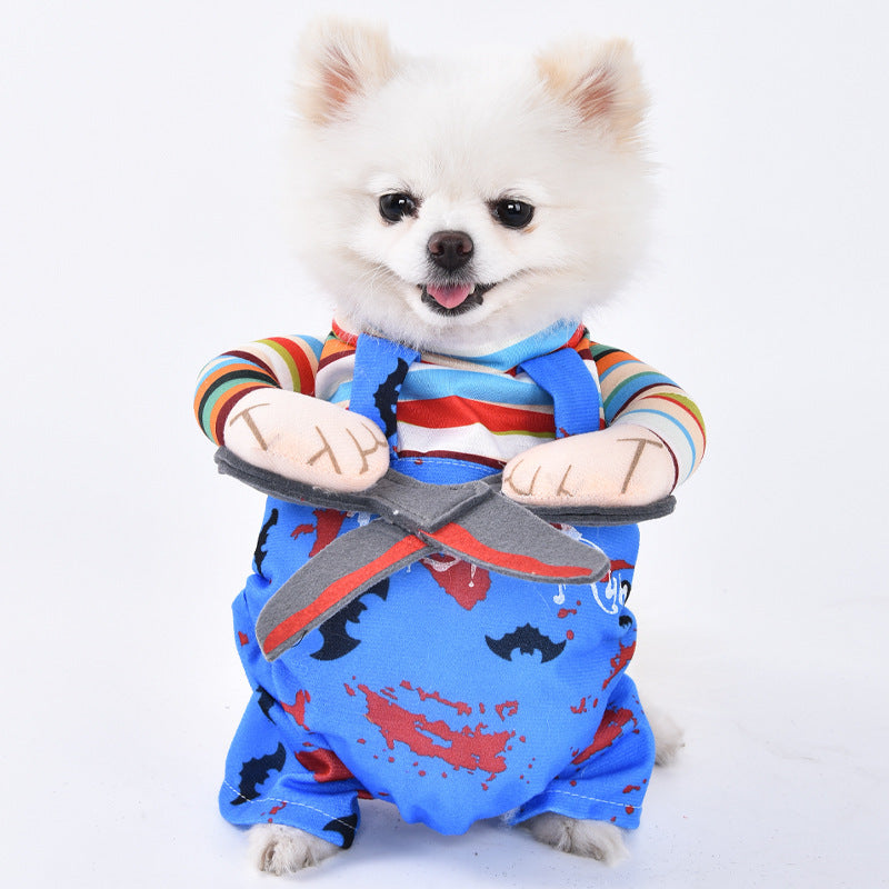 Halloween Funny Dog Clothes: Creative Dog Transformation Costume Scissor Hand / L Accessories