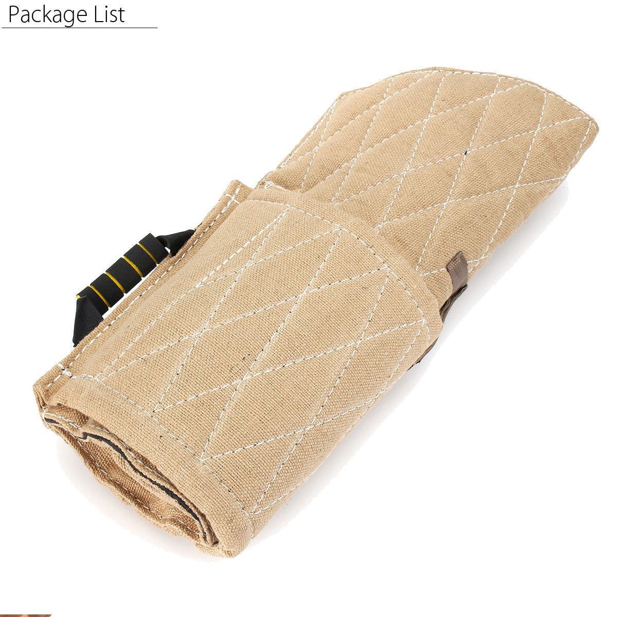 Durable Jute Dog Training Bite Sleeve | Protective Arm Guard For Dogs Yellow dog training