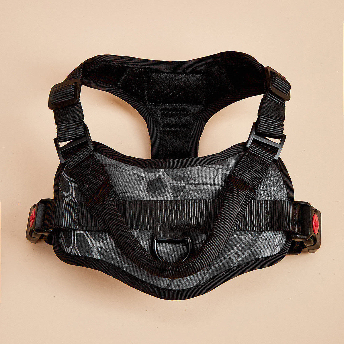 Adjustable No-Pull Dog Harness Vest | Padded And Reflective Dog Harness with Leash - Camouflage black / L - harness