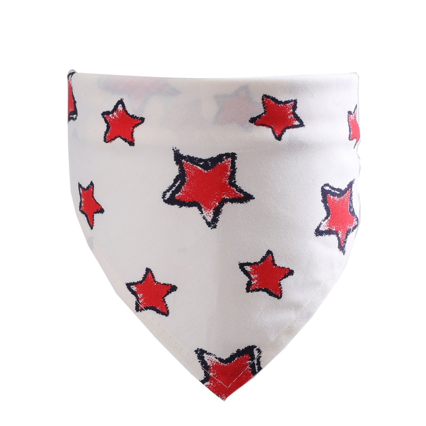 Dog Cotton Handkerchief Triangle Scarf And Bandanas Available in Different Styles Red star white Accessories
