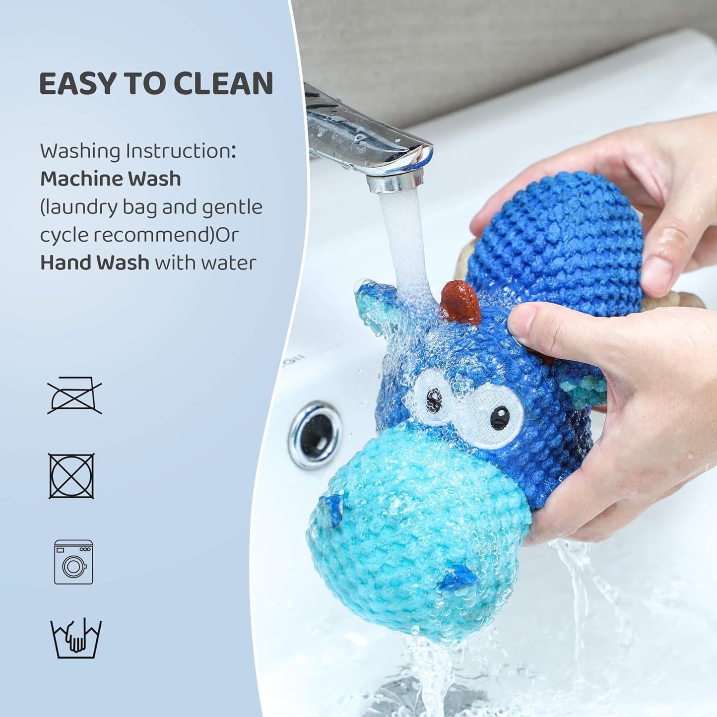 Tough Squeaky Hippo Dog Toy | Durable Chew Toy for Large Dogs toys