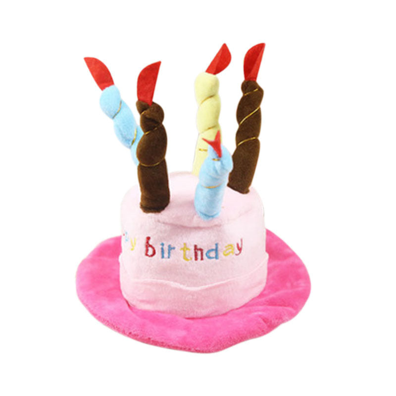Cute Dog Birthday Gift Set Hat Birthday Toy Pink birthday