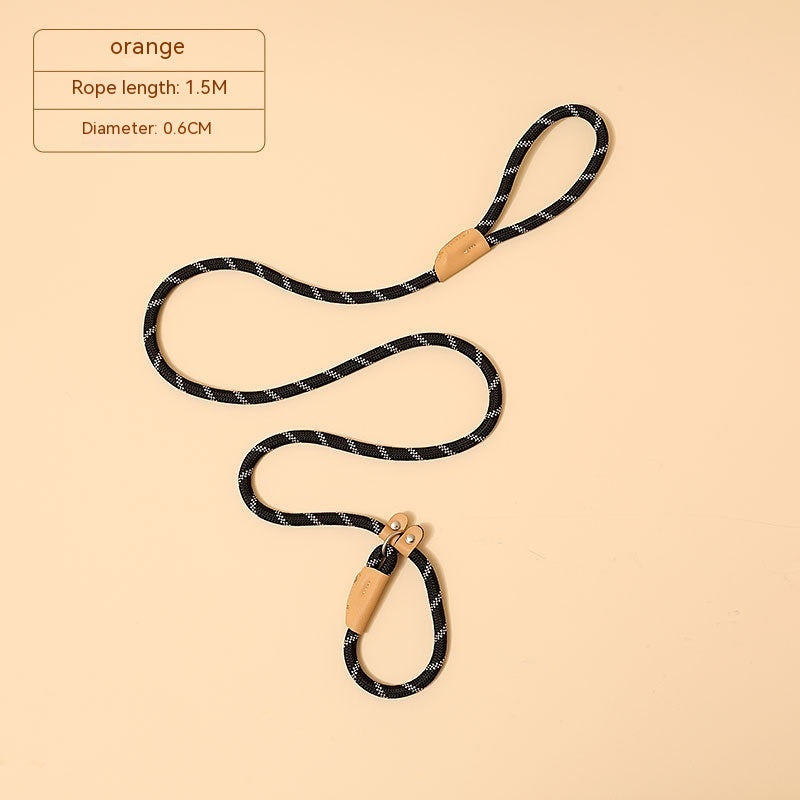 Vibrant Nylon Dog Leash | Durable Dog Lead with Multiple Colors - Black / 1.5m×0.6cm - Dog Collars & Leashes
