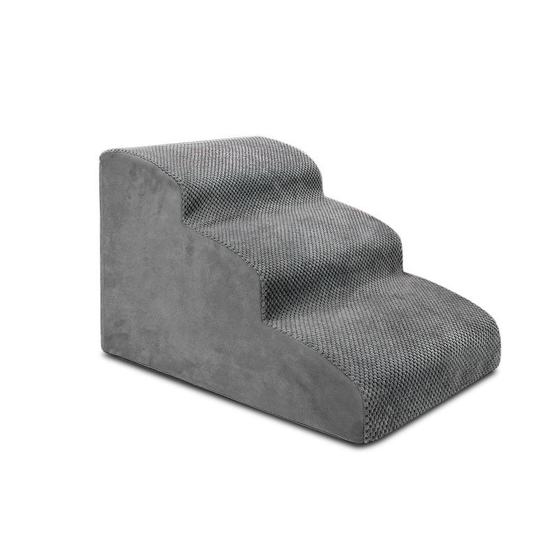 Removable And Washable 3 Step Dog Stairs | Non slip Dog Ladder Gray Pineapple / 58x31x28 Third Order home