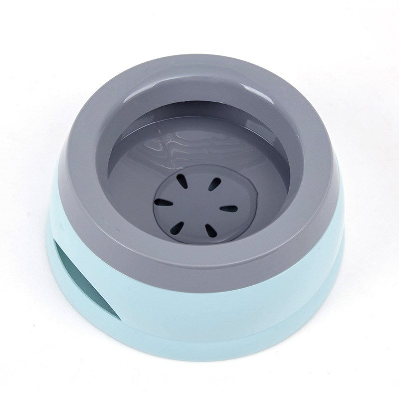No Spill Floating Water Bowl for Dogs | 750ml Anti Splash Dog Drinker Blue food