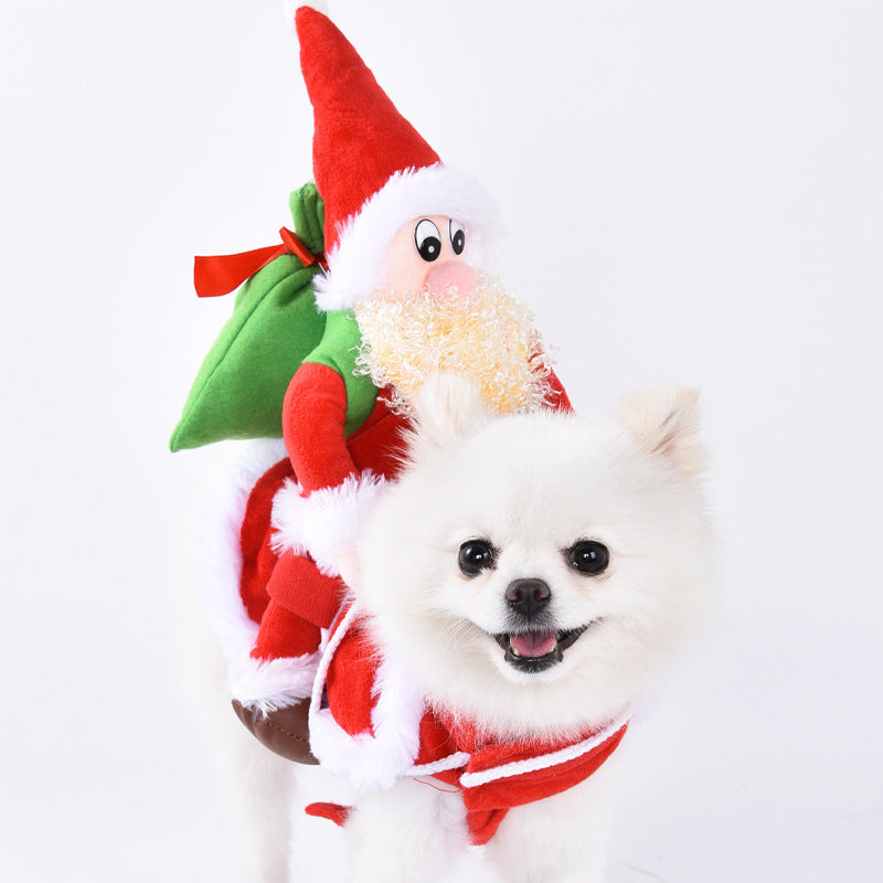 Halloween Funny Dog Clothes: Creative Dog Transformation Costume White Beard Old Man / L Accessories