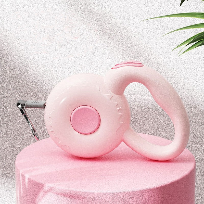 Reflective Retractable Dog Leash for Safe Night Walks Pink Accessories