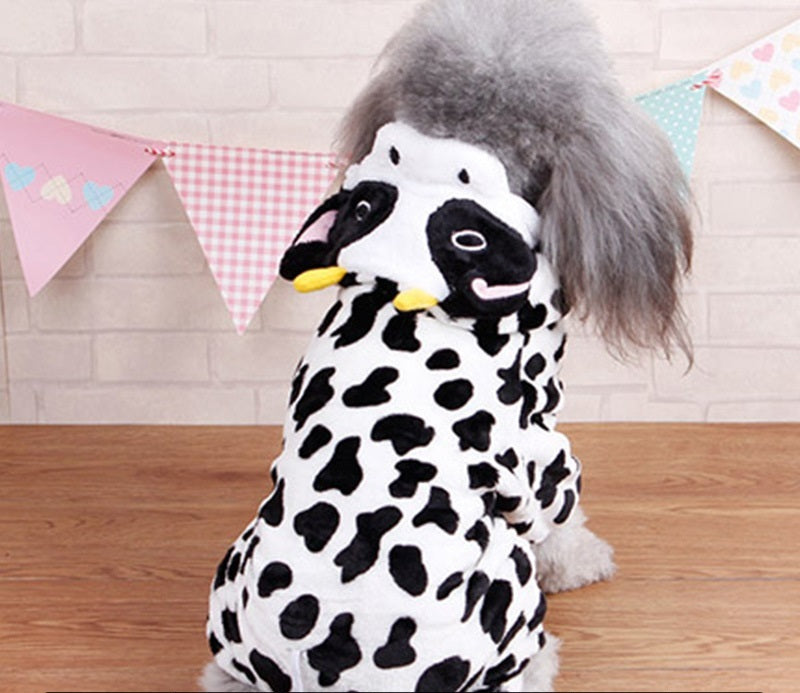 Winter Warm Dog Costume Sweater | Soft Coral Fleece Outfit for Dogs Cows / 2XL costumes