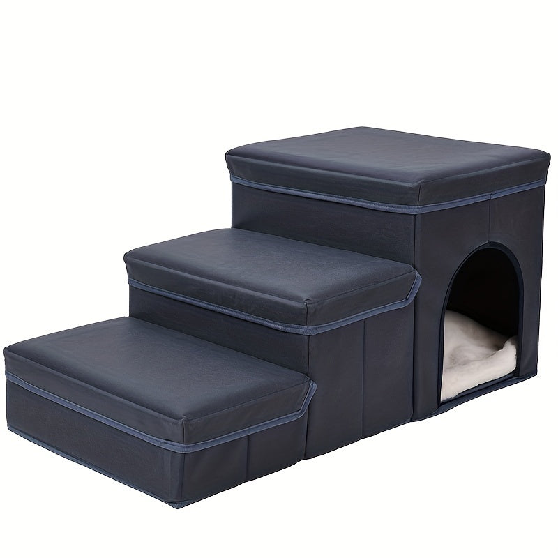 Foldable 3 Step Dog Stairs with Storage | Oxford Fabric Dog Ramp Dog Stairs01 / Dog Stairs03 home