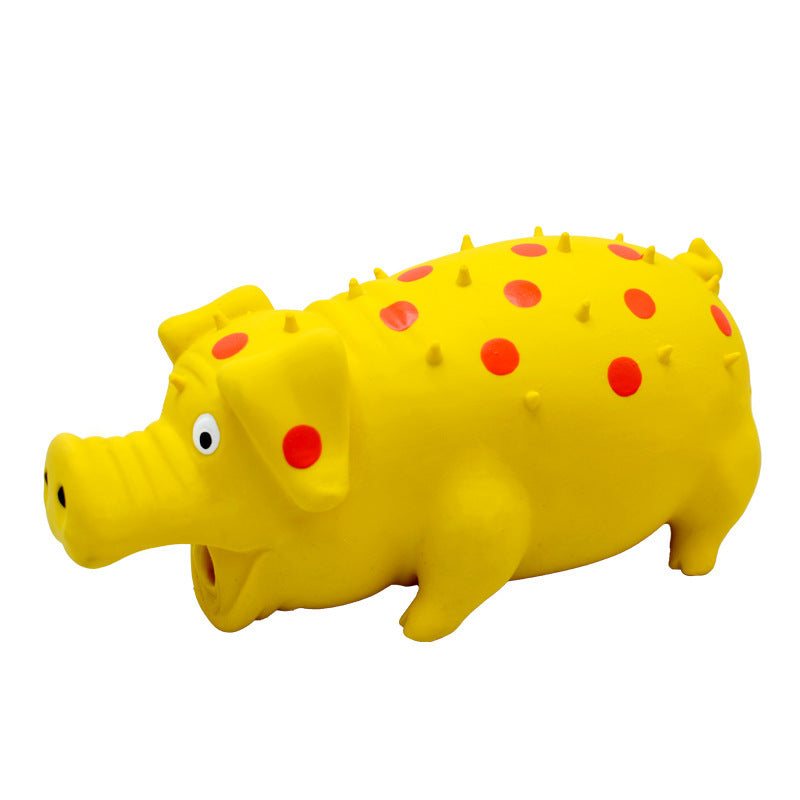 Durable Latex Dog Squeaky Toy | Interactive Dog Toy For Chewing Yellow toys