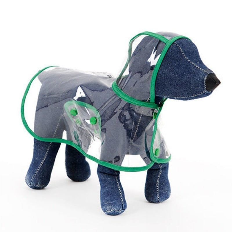 Dog Raincoat: Plastic Waterproof Jacket for Small to Medium Dogs - Green / 2XL - Accessories