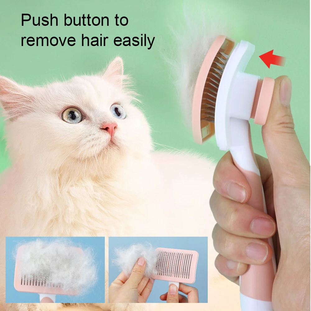 Self Cleaning Slicker Brush for Dogs | One Click Grooming for All Dog Types home