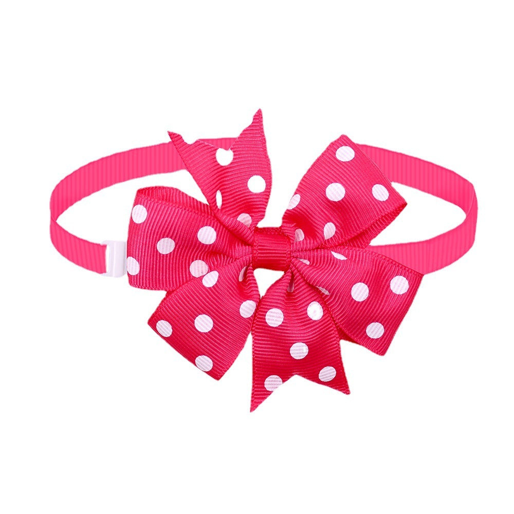 Bulk Pack Dog And Bow Ties | Solid Color And Wave Point Styles Random / 50PCS Bow Ties & Bandanas