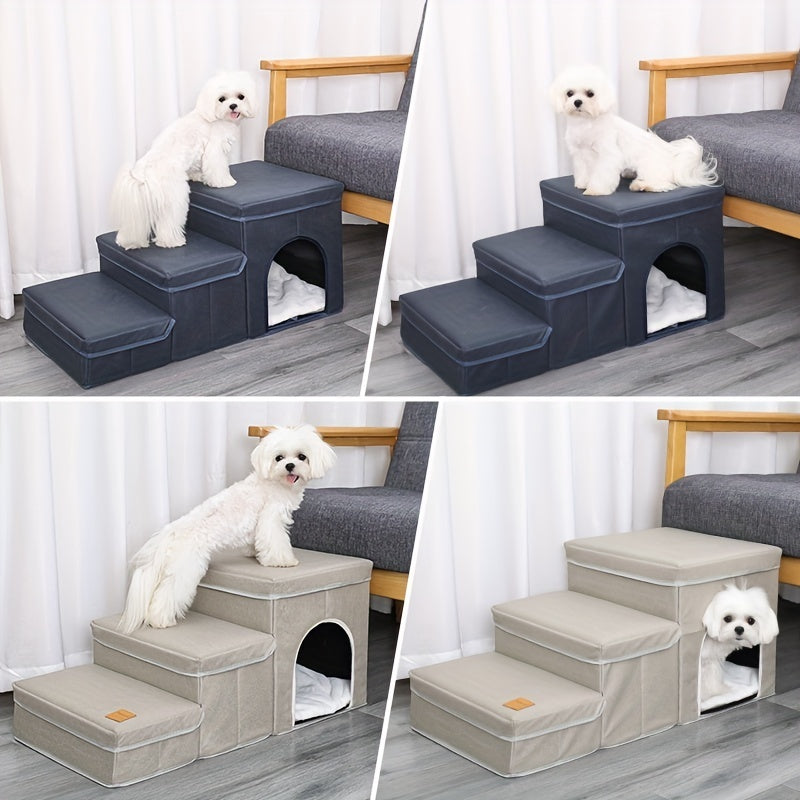 Foldable 3 Step Dog Stairs with Storage | Oxford Fabric Dog Ramp Dog Stairs01 / Dog Stairs03 home