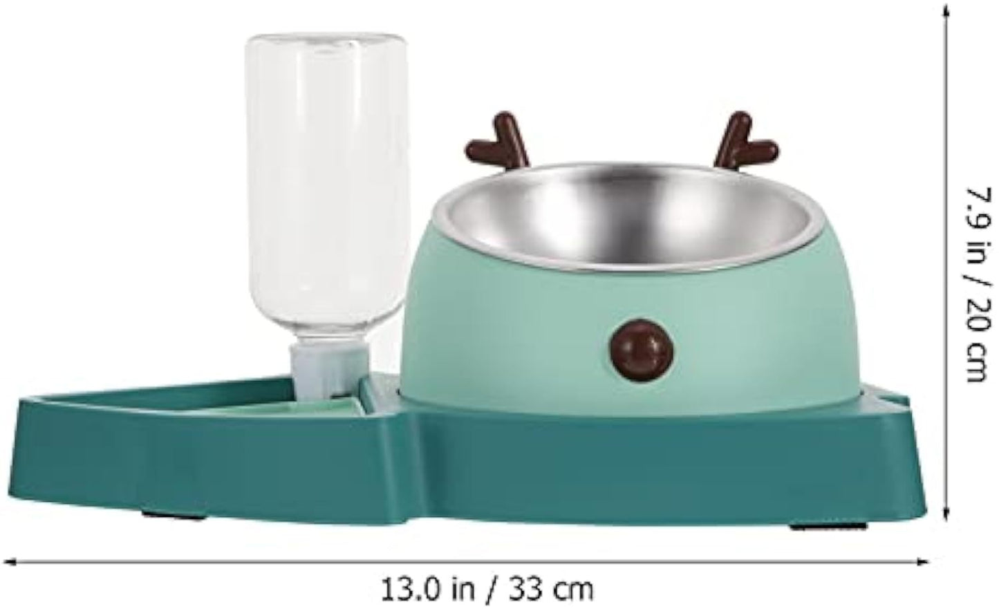 3 in 1 Slow Feeder Dog Bowl with Automatic Water Dispenser food