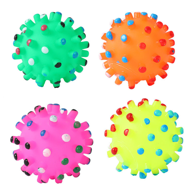Interactive Squeaky Dog Toy Ball | Durable And Chew Resistant Vinyl Fetch Toy Random / 6.5cm dog training