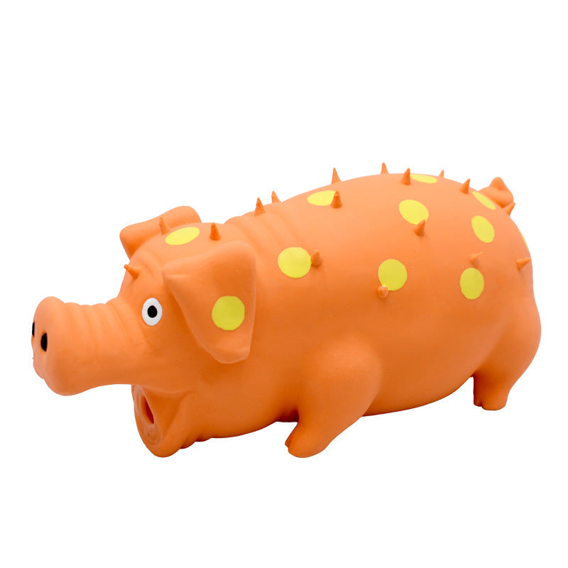 Durable Latex Dog Squeaky Toy | Interactive Dog Toy For Chewing Orange toys
