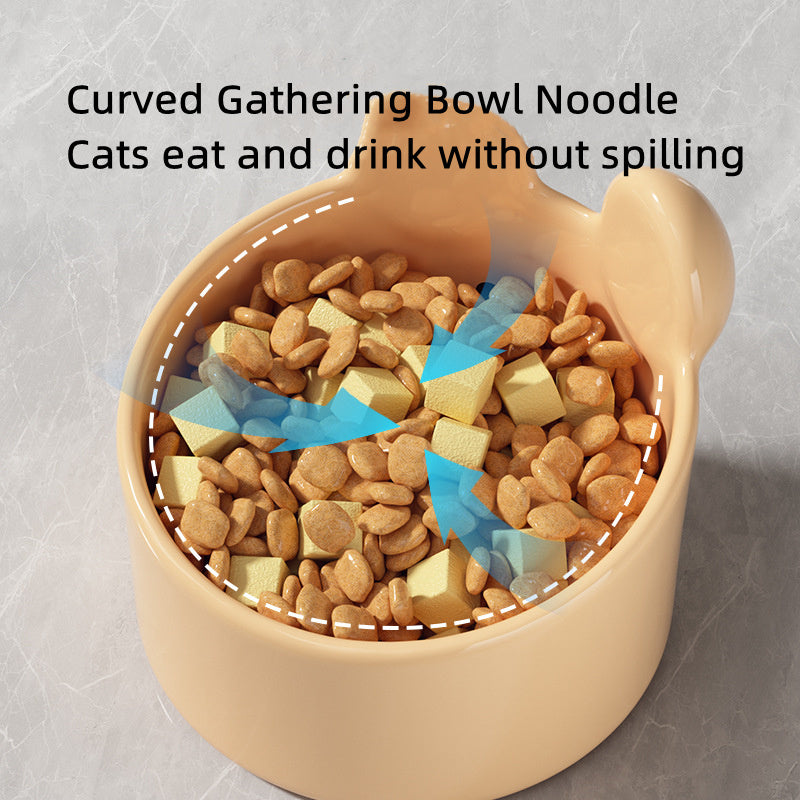 Blush Critter Elevated Ceramic Dog Bowl | Neck Protection Dish for Dogs home