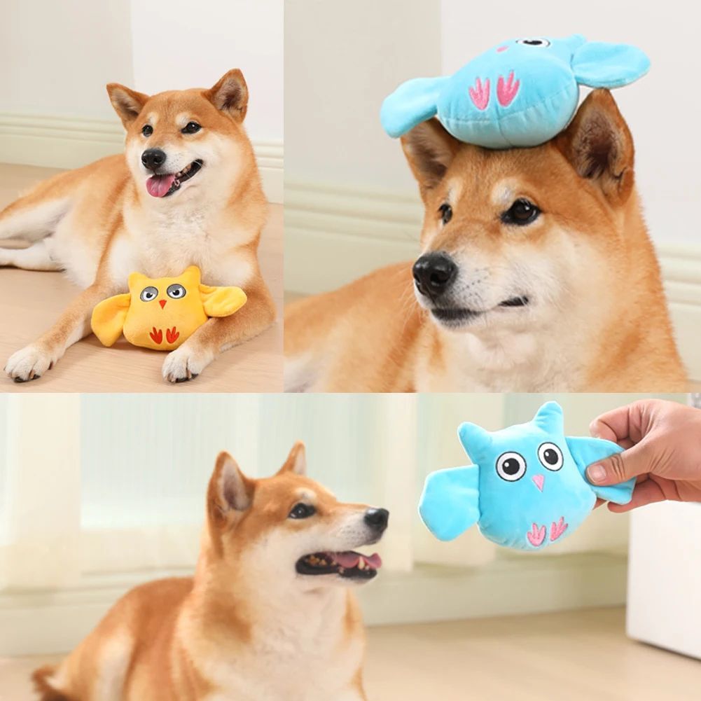 Plush Squeaky Dog Toys | Cute Bite Resistant Animal Shapes for All Dog Sizes home