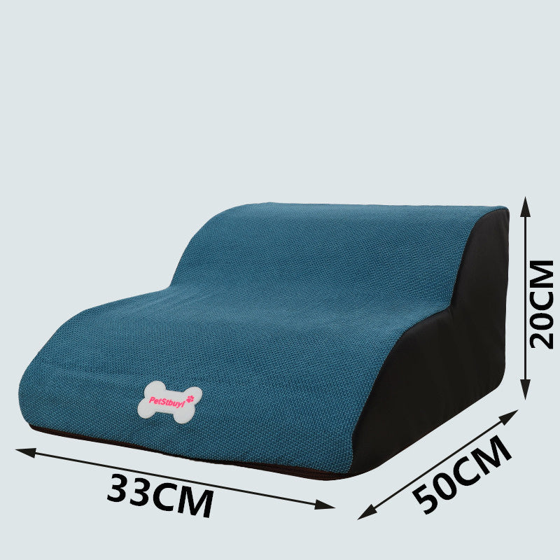 Soft Dog Steps And Ramp | Customizable 2 3 And 4 Layer Dog Ladder Small 2layers blue / Figure home