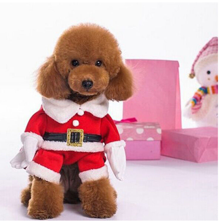 Three Dimensional Pet Dog Christmas Suit christmas