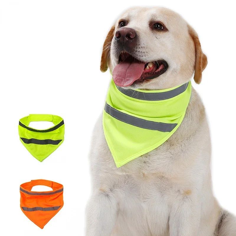 High Visibility Reflective Dog Bandana | Safety Bandana for Night Walks And Outdoor Adventures bow