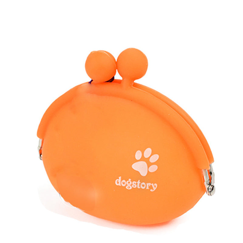 Portable Silicone Dog Treat Pouch | Clip-On Training Bag for Walks And Travel - Orange - travel