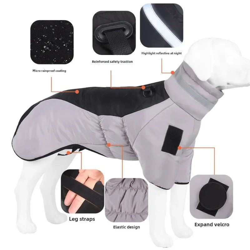 Waterproof And Reflective Winter Dog Coat | Warm Jacket for Large Dogs - coats