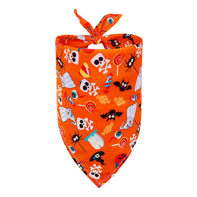 Halloween Dog Bandanas | Festive And Fun Spooky Dog Bandanas 3 Style / 40X28X28cm bow
