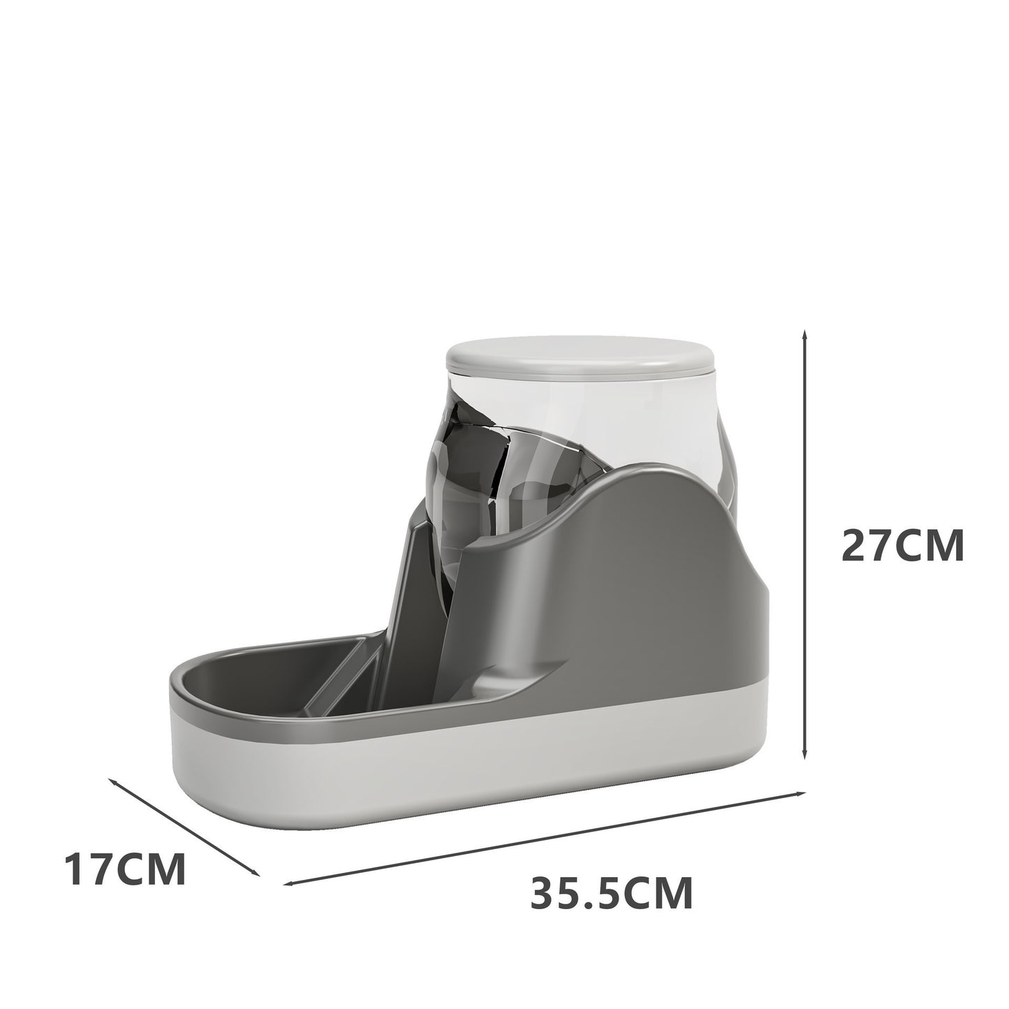 Automatic Dog Feeder And Water Dispenser for Dogs | Non Slip Dog Food Dispenser Grey / Water bowl food